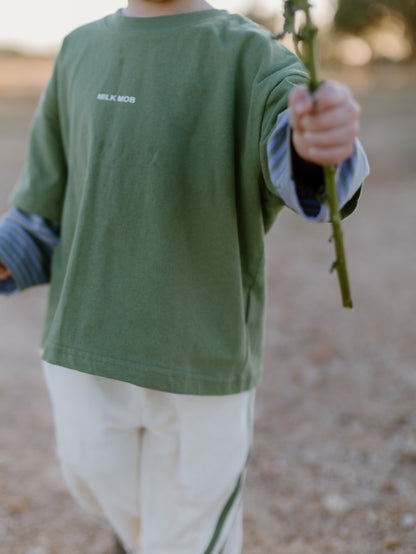 The Basic Oversized Tee- Green