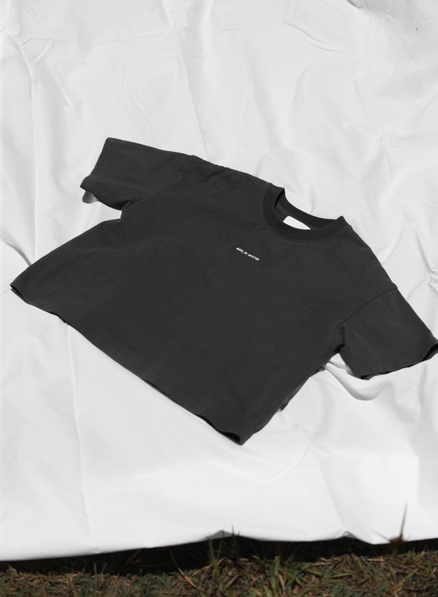 The Basic Oversized Tee- Charcoal Black