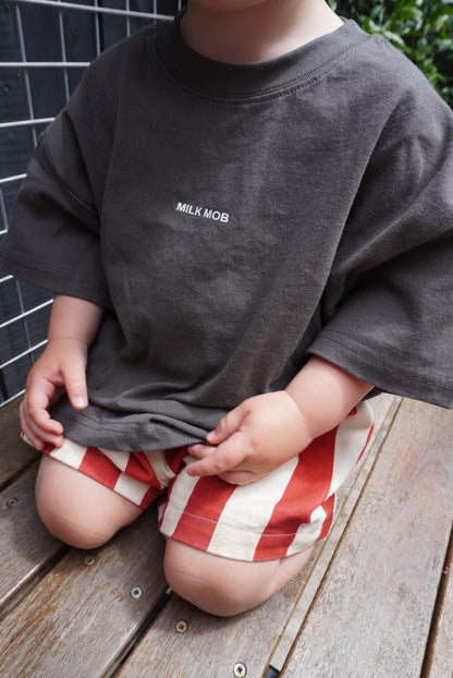 The Basic Oversized Tee- Charcoal Black